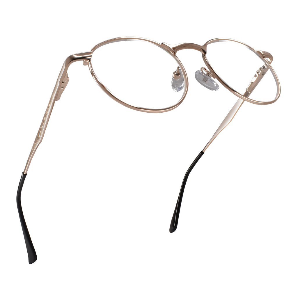 Wire Rim Reading Glasses Round Metal Frame R 638