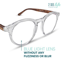 Large Round Anti Blue-Light Reading Glasses Men & Women | R-729P