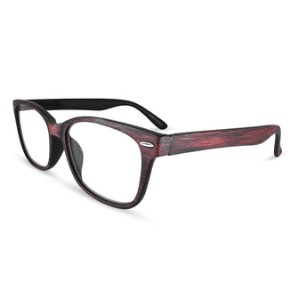 Classic Wooden Texture Men's Reading Glasses | R-784-Red