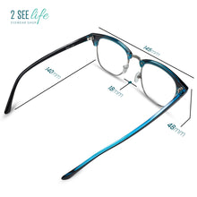 Gold Wire Rim Blue Light Reading Glasses R-827