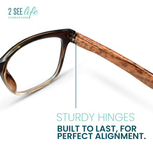 Wood Look Retro Reading Glasses for Men | R-907