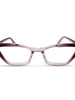 Purple cat eye reading glasses 