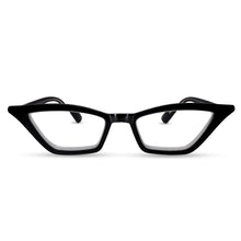 black funky cat eye reading glasses