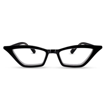 black funky cat eye reading glasses