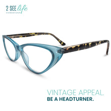 turquoise cat eye reading glasses 