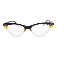 clear frame cat eye reading glasses with strips